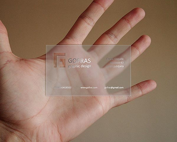 creative plastic business card designs