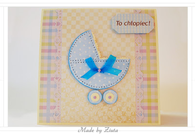 scrapbooking kartka narodziny