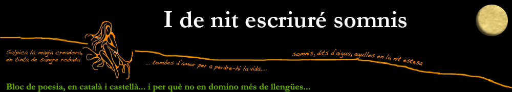 I de nit escriuré somnis