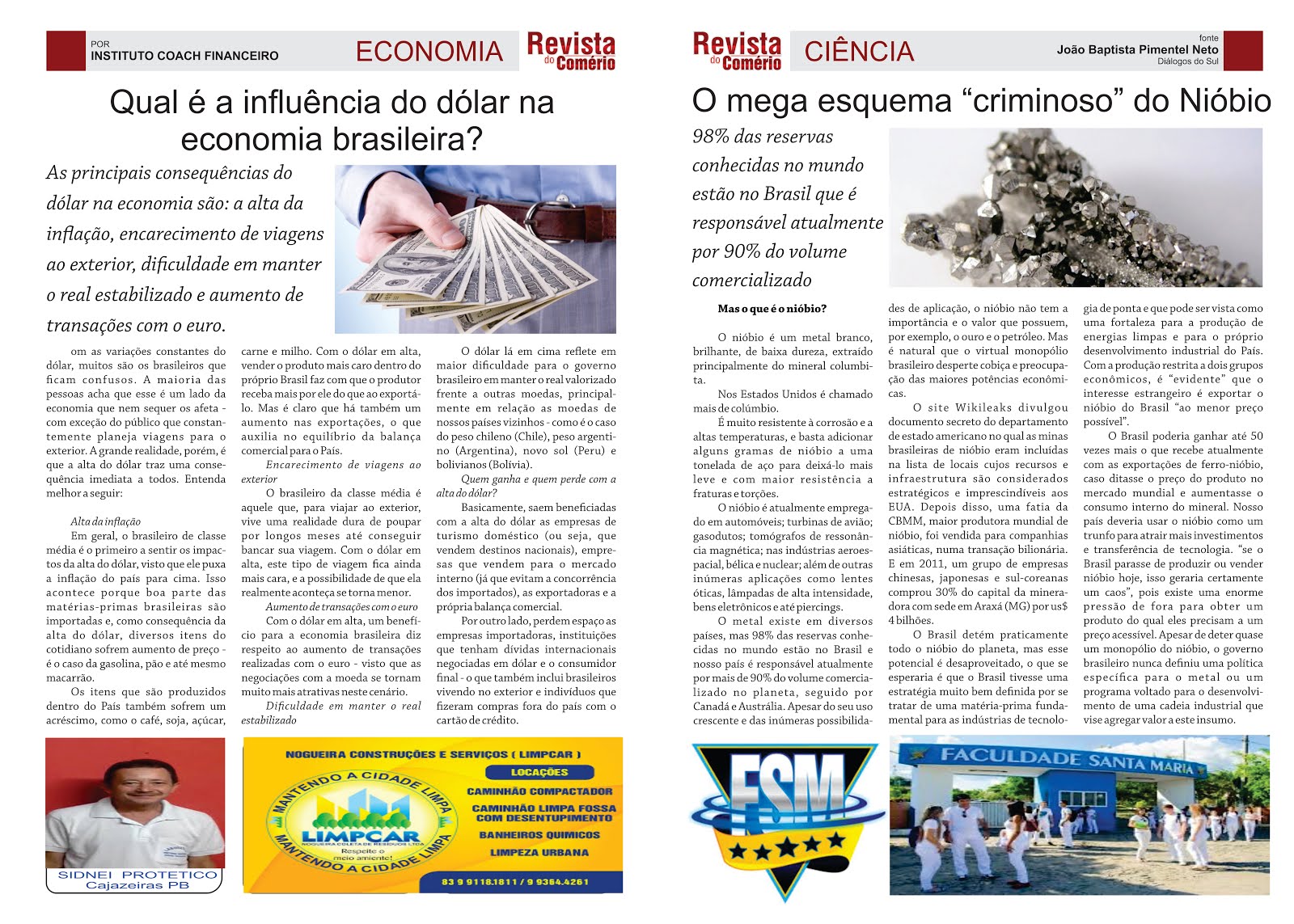 UMA  DAS REVISTA DO COMERCIO PB   EDIÇÃO  ESPECIAL TEMAS COM  INFORMAÇÃO DE  PRECISÃO