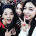 f(x) Amber and Luna snap pictures with Minzy, Jia, Ailee at the backstage of 'Dimension 4'