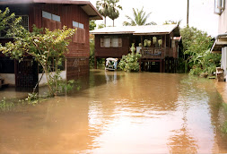 Our house on the Thai Cambodian border during the rainy season.