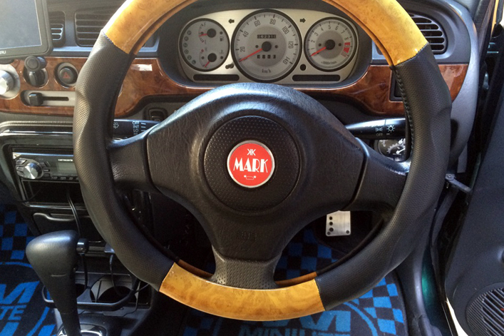 ミラジーノカスタム・アルミ製メーターパネル取り付け : コモリ夫妻