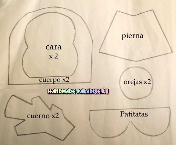 Олени. Выкройки текстильных игрушек (1)