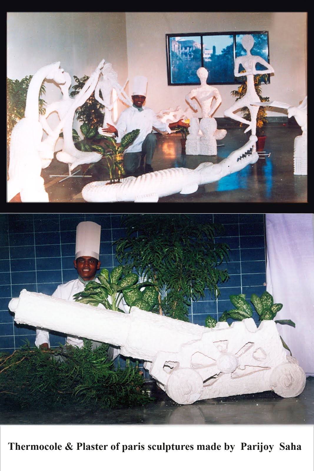 Thermocole and Plaster of paris sculptures made by Parijoy Saha.