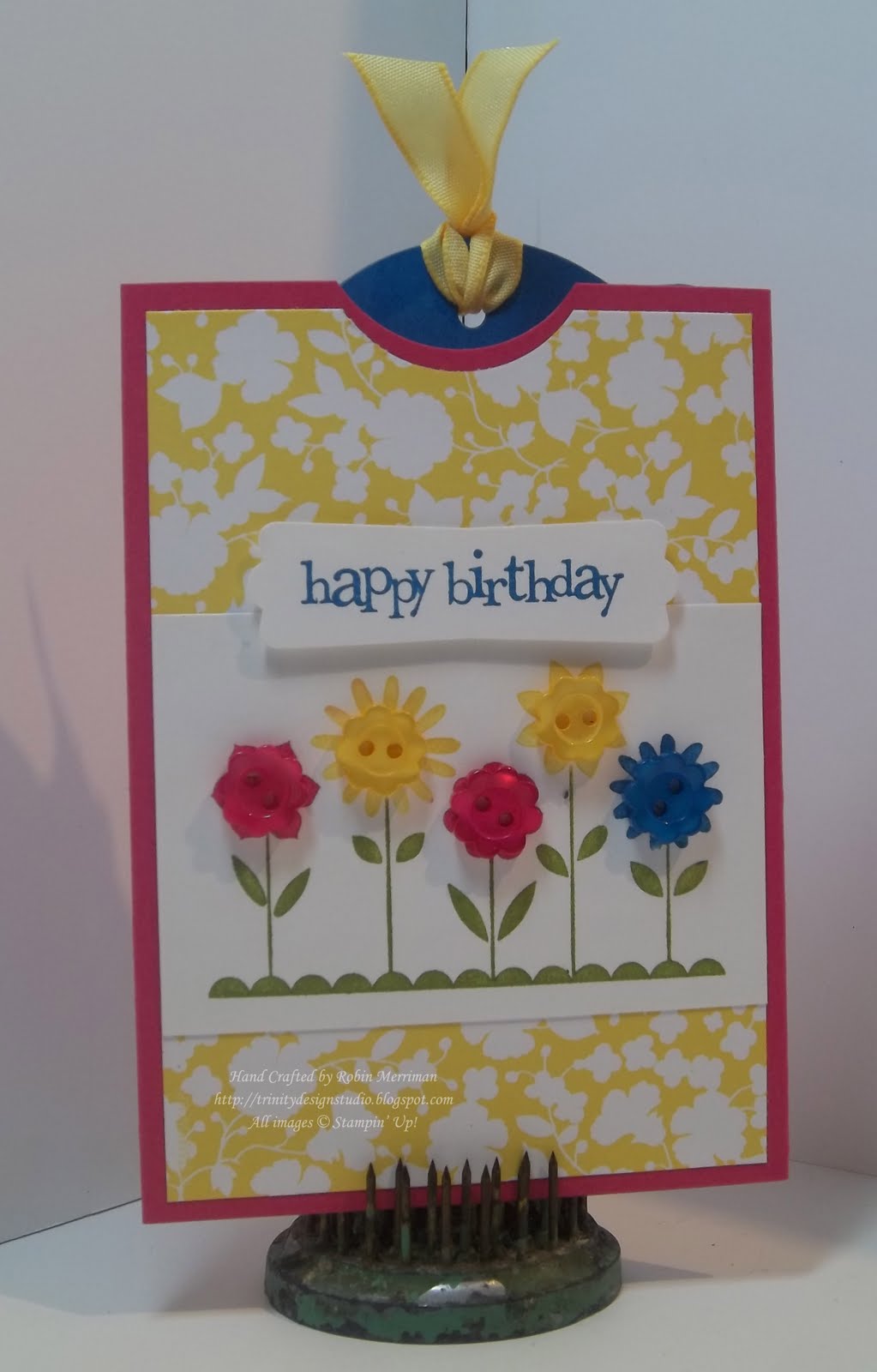 Trinity Designs Happy Flowers Gift Card Holder