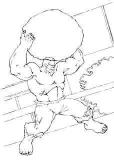 the incredible HULK the avengers uncolored picture