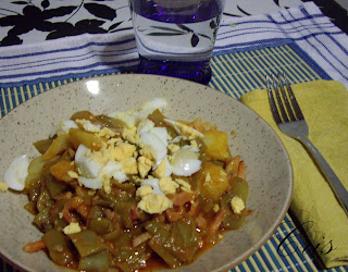 Judías Con Jamón Y Tomate.
