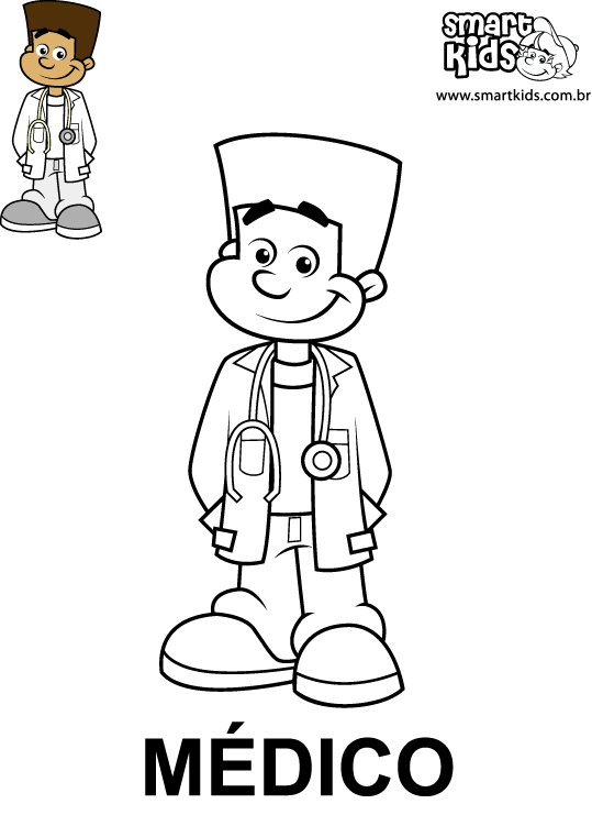 Desenhos para colorir de medico