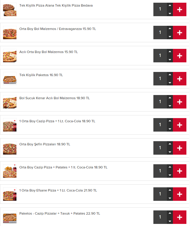 DOMİNOS PİZZA MENÜ VE FİYATLAR KayseriAnkaraİzmirBursa NEREDE NE