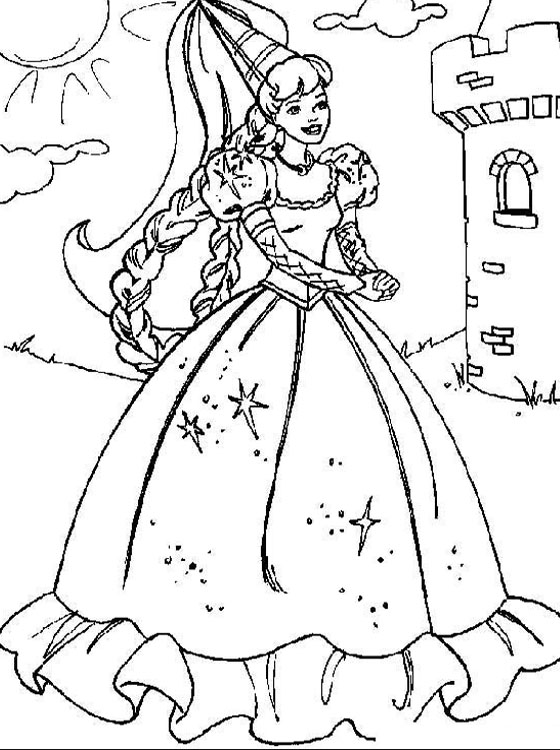 barbie pictures to color