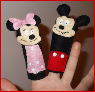 Mickey és Minnie ujjbábok