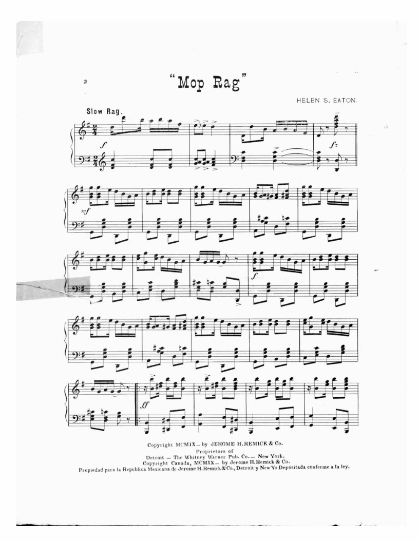 Helen Eaton Mop Rag Partituras para Piano