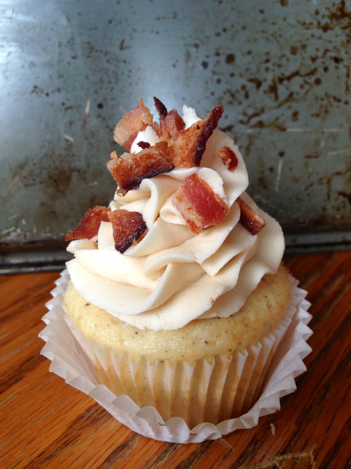 Maple Bacon Cupcakes Recipe — Dishmaps