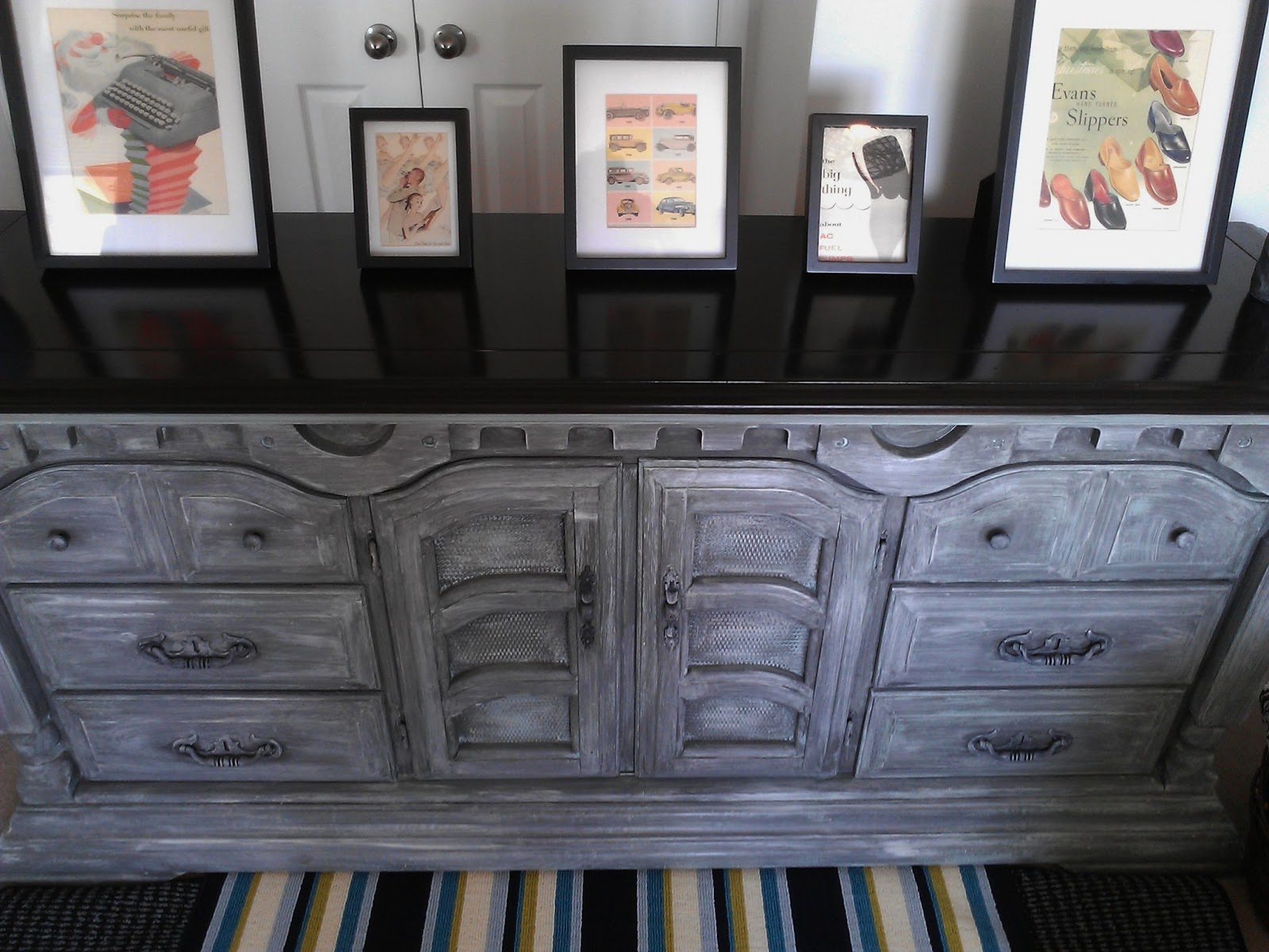 Retiqued by Rae Bond Very Whitewashed Grey Dresser