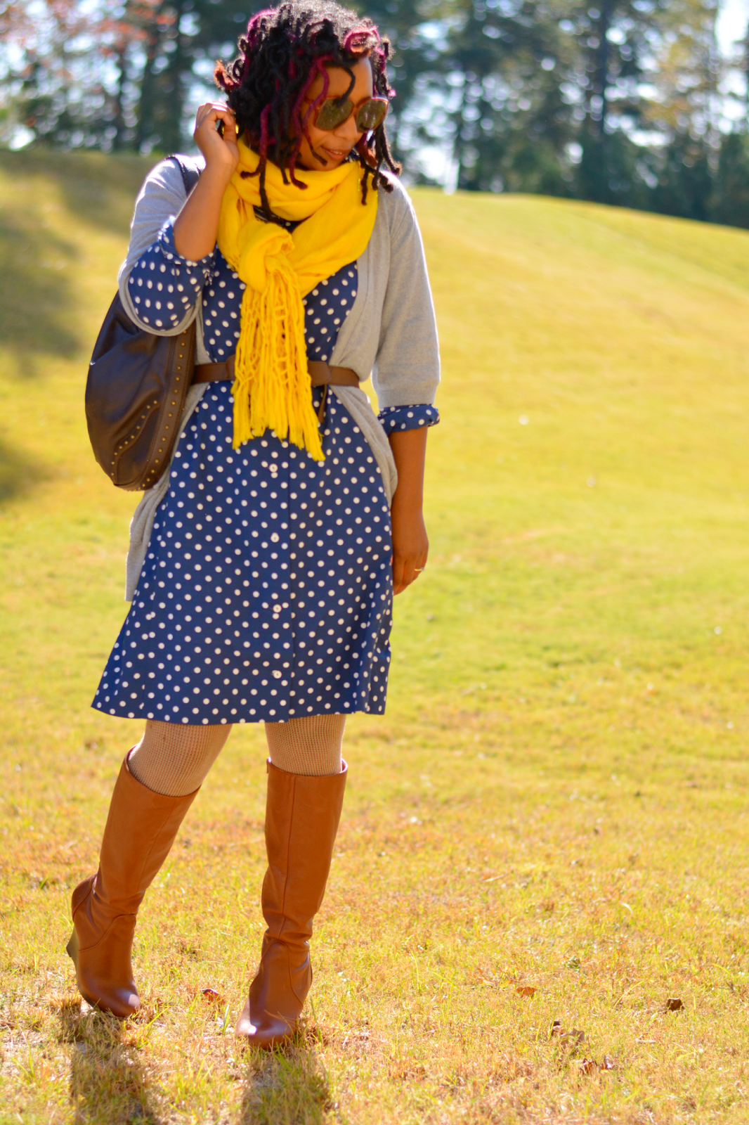 how to wear polka dots