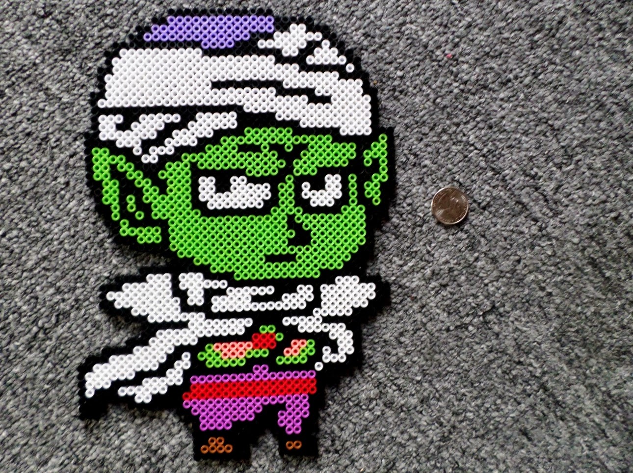 Long Black Fingers Gigantic Piccolo Perler Bead