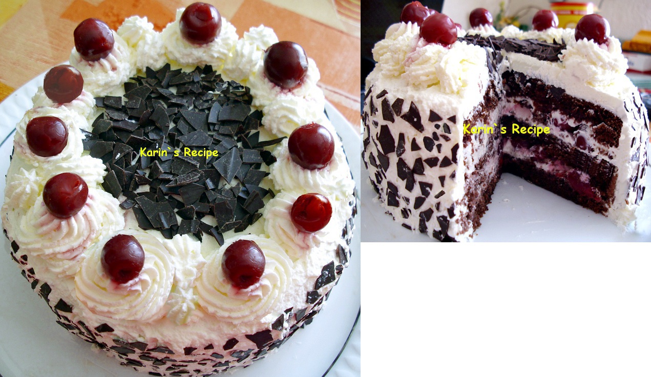 Karin's Recipe Black Forest Cake (Schwarzwalder Kirsch Torte)