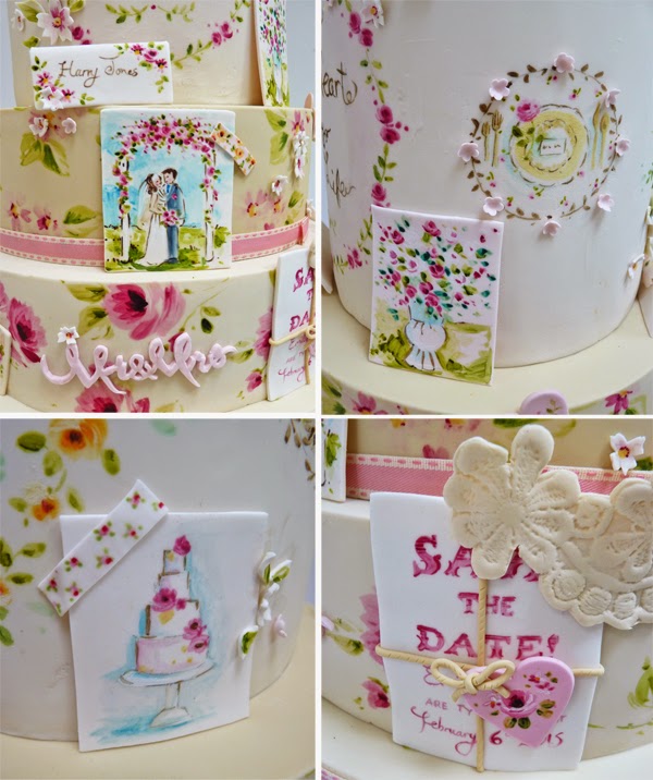 Amelie's House Scrapbook wedding cake