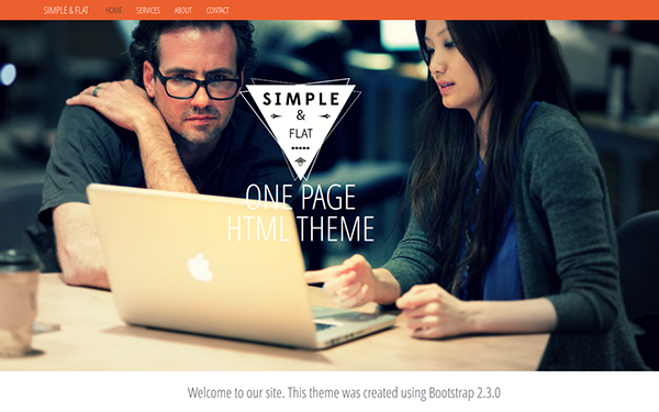 Download Simple & Flat 1.0 - One Page Theme
