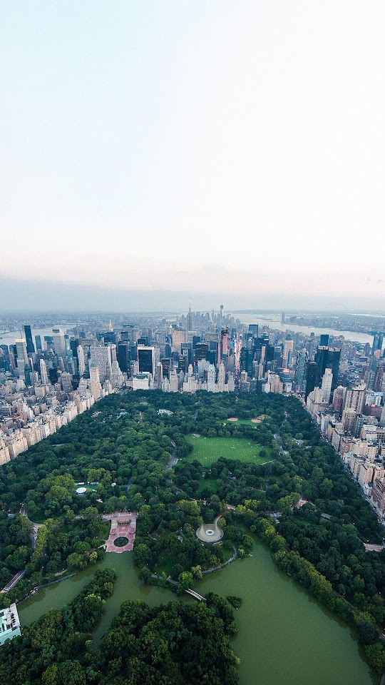 New York Central Park Sky View Android Wallpaper