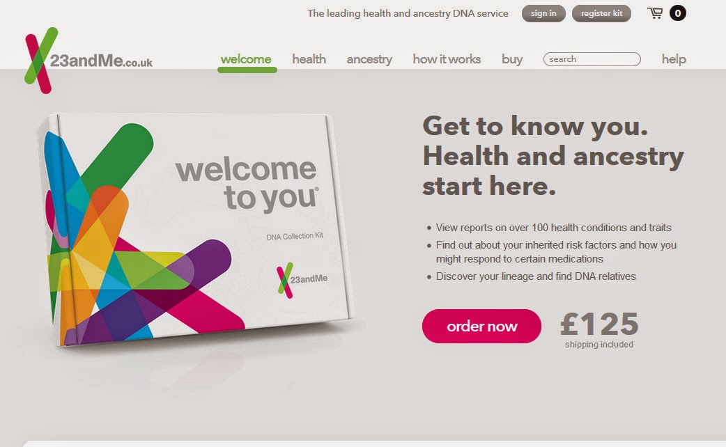 Cruwys news 23andMe relaunches health reports in the UK