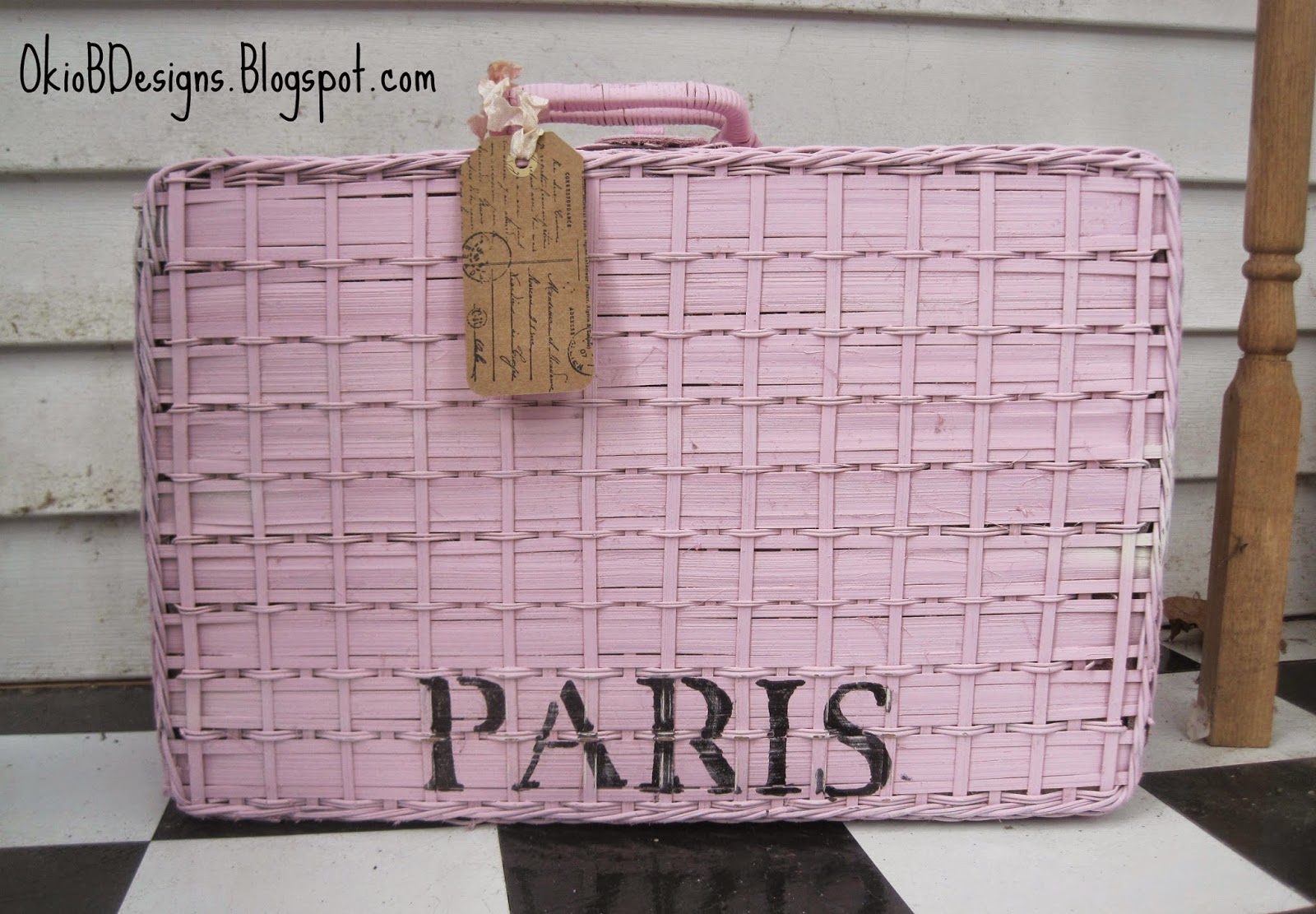 Upcycled Picnic Basket Okio B Designs