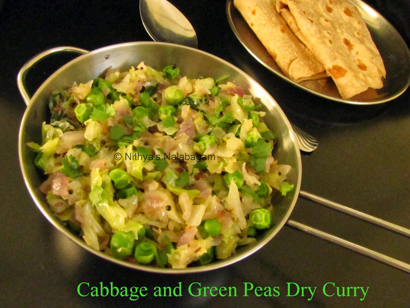 Cabbage and Green Peas Dry Curry Cabbage and Green Peas stir fry