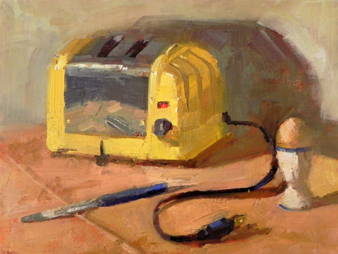Retro Toaster by Aline Ordman Pastel painting, Art projects, Art
