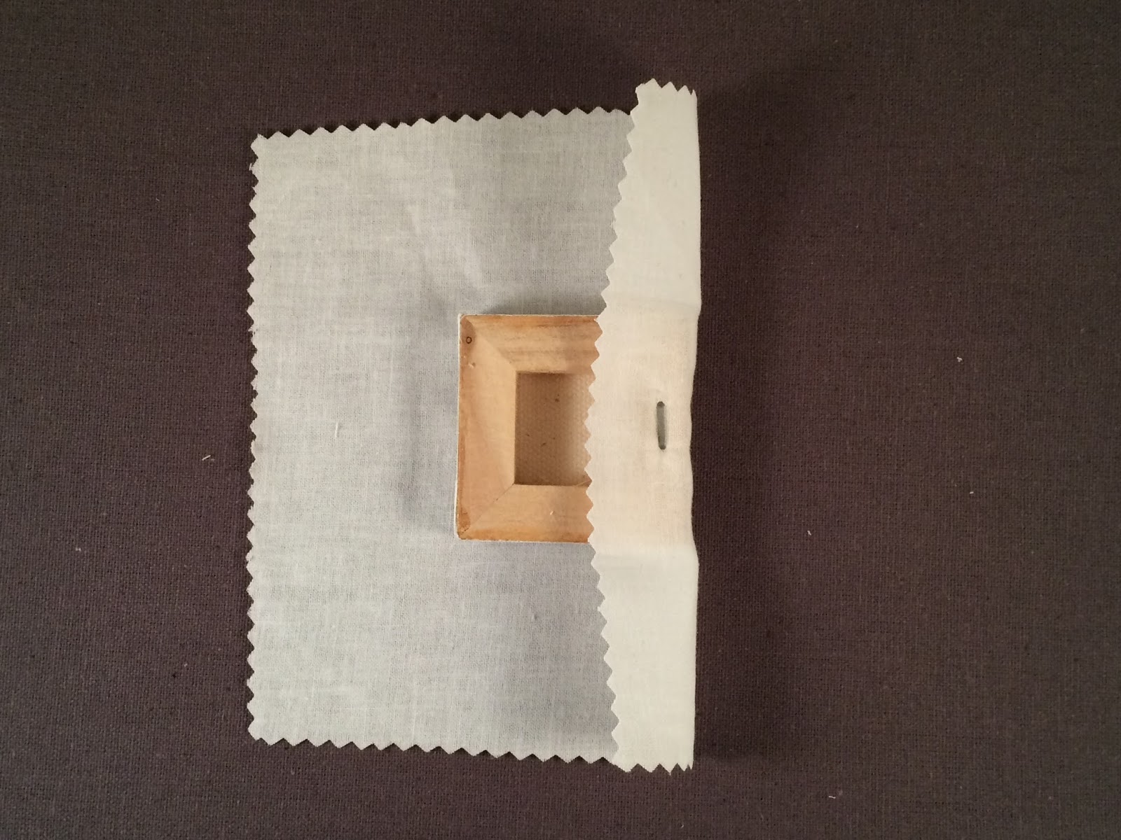 MooshieStitch How to Mount Embroidery on Canvas (Little Sheep Version)