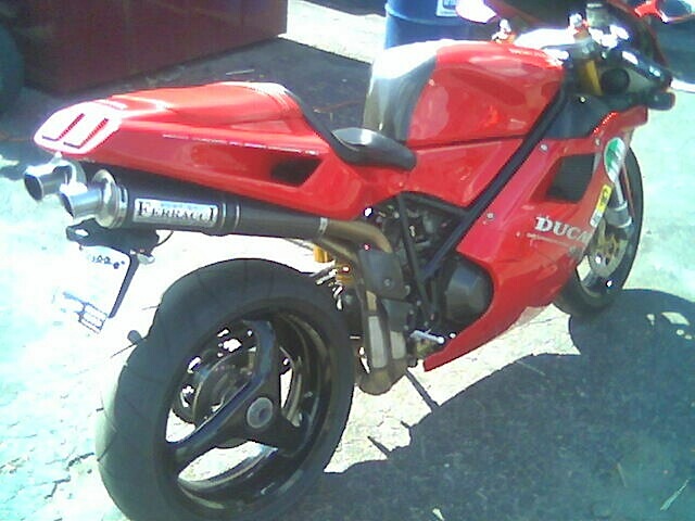 Ducati 916, just before I picked it up. Ducati 916 just before I picked it up.