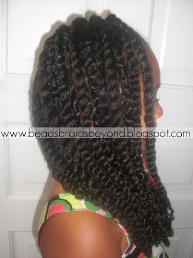 Flat Twists to the Side- Natural Hair Styles