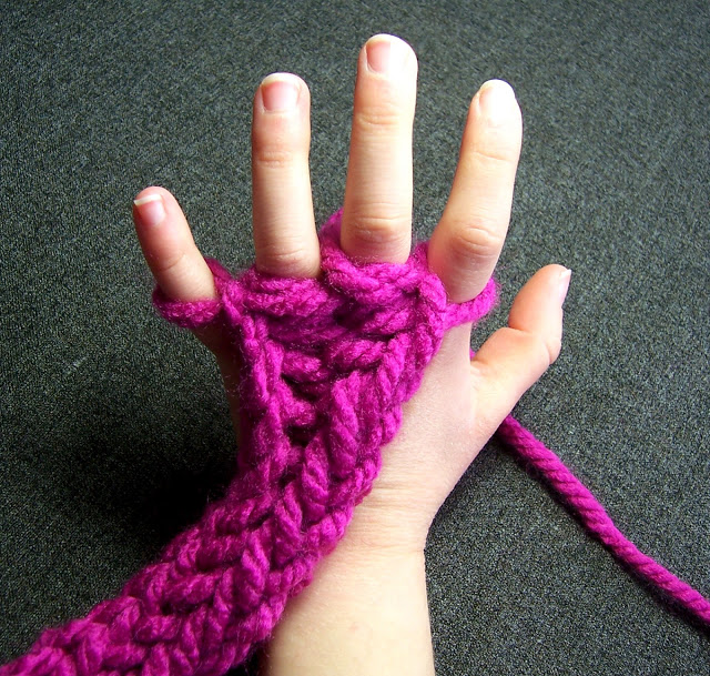 HeArtfully Creating NeedleLess Knitting Using Your Fingers