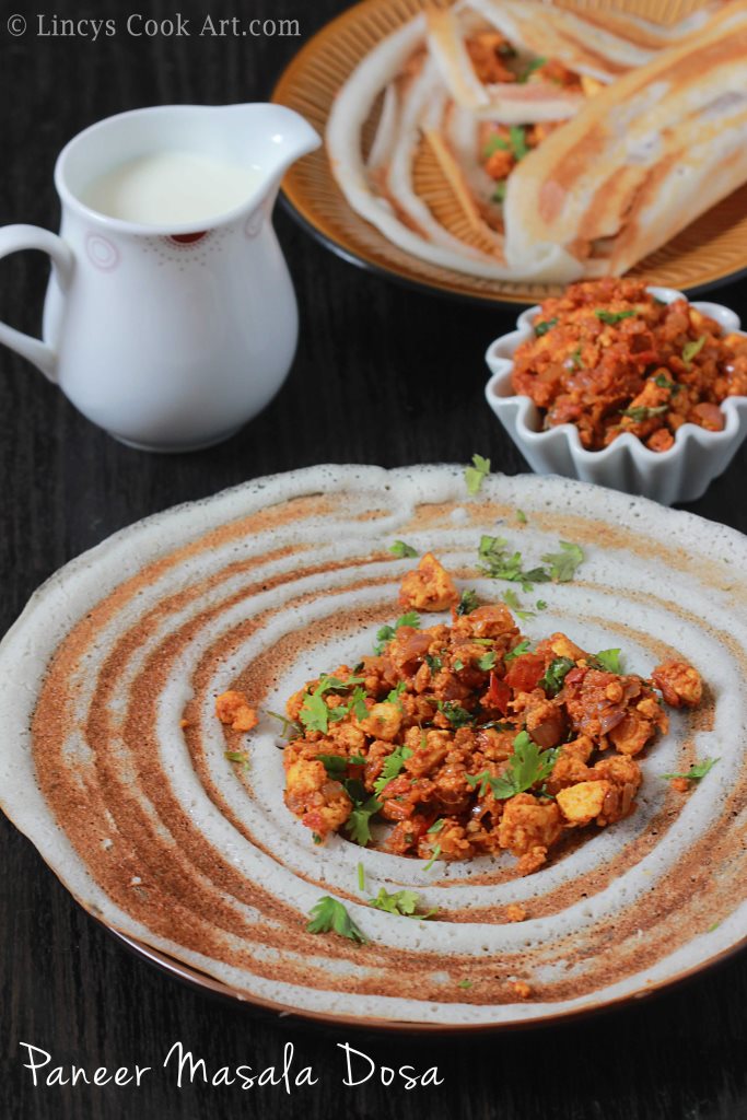Paneer Masala Dosa Lincy's Cook Art