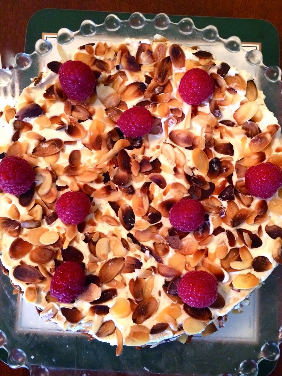 Scrumpdillyicious Stratton's Almond Meringue & Whipped Cream Torte