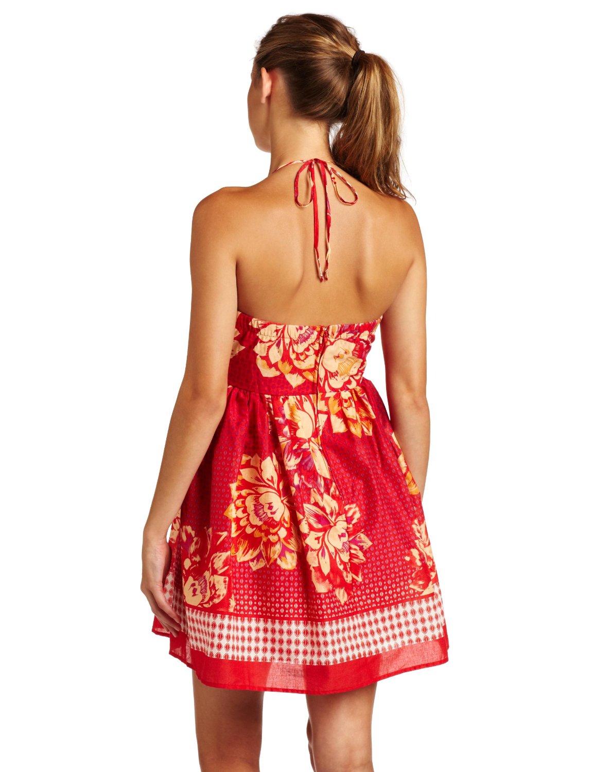 Dress4Cutelady Juniors Halter Print Dress.
