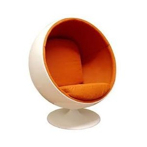 Eero Aarnio Designer Modern Eero Aarnio Ball Chair With Orange