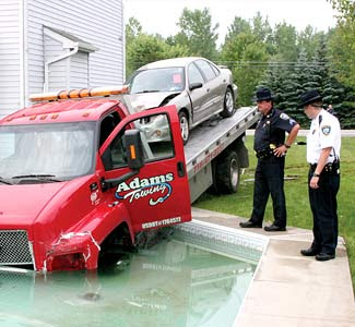 Well, they got the car out of the swimming pool. But then...