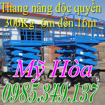 Thang nâng đơn, thang nâng đôi, thang nâng hàng giá rẻ 0985349137