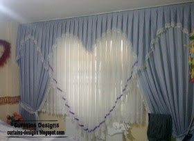 Curtain Designn Romantic Curtain Design Ideas Blue Heart Style