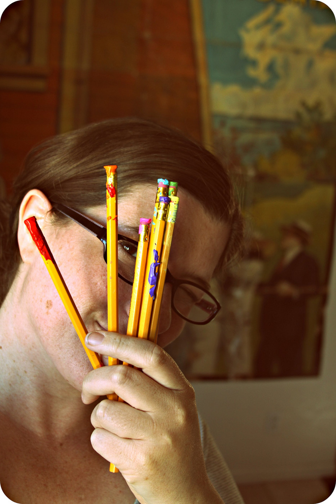 WhiMSy love Summer Diary Day 33 Pencil Eraser Painting