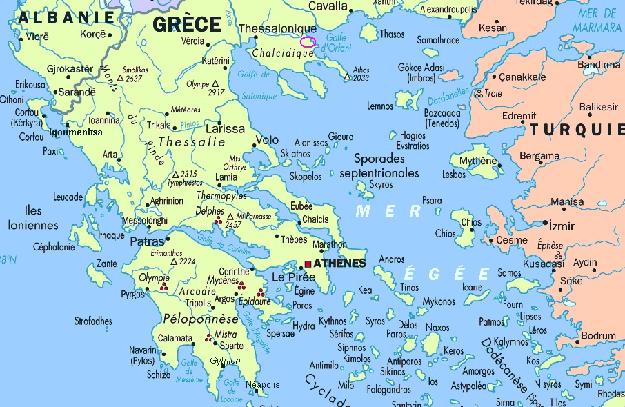 Mapa De Grecia Actual