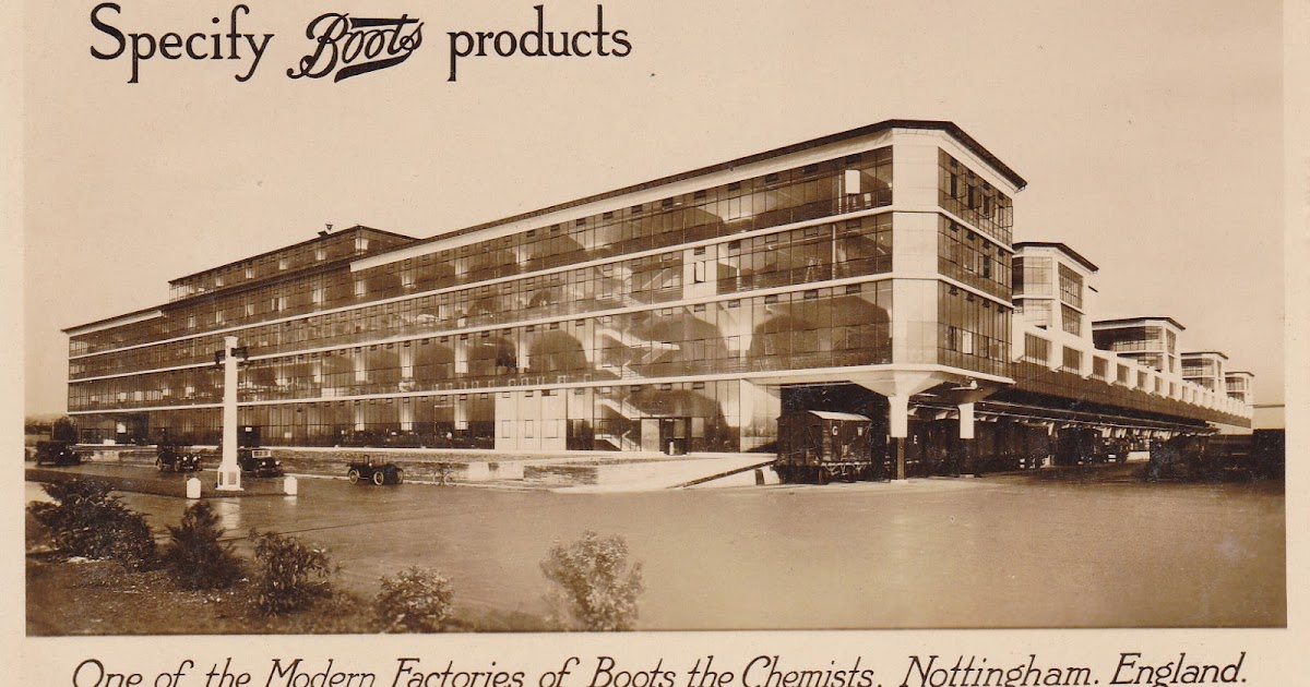 POSTALES INVENTADAS 1075. Boots Building, Beeston, Nottingham, UK