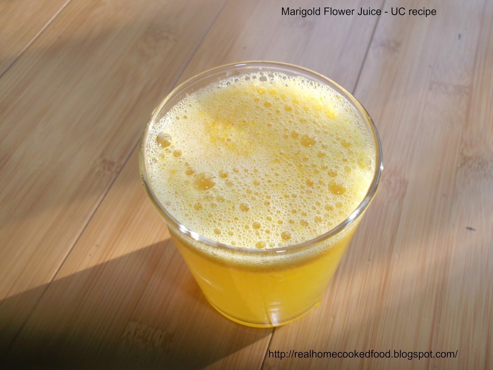 HCF Marigold Flower Juice UC recipe