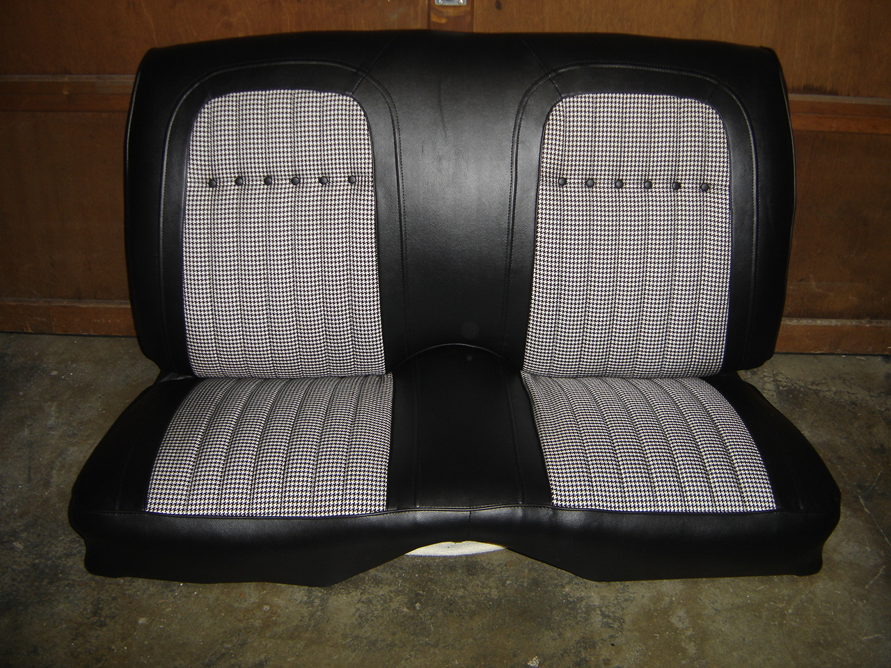 1969 Camaro Convertible Black Houndstooth Seat Classic Seat