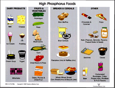 love your kidneys low phosphorus food chart