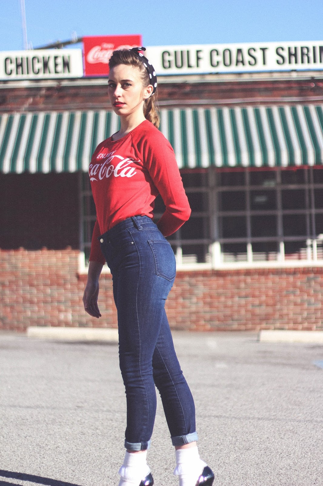 50's jeans outfit