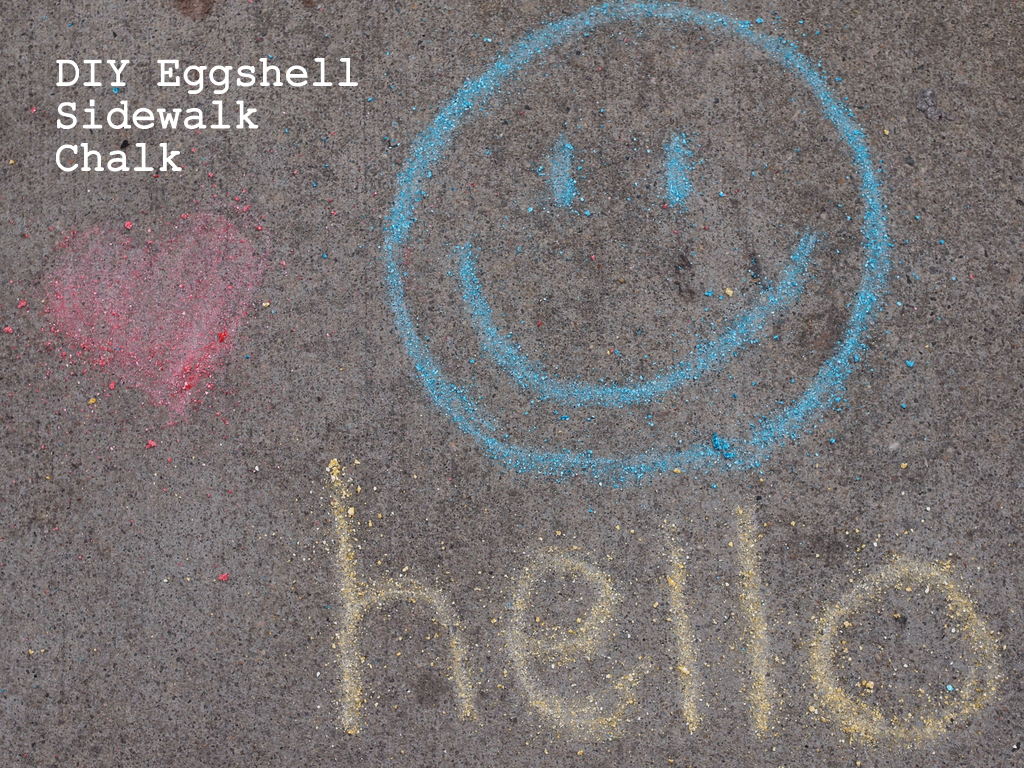 DIY Eggshell Sidewalk Chalk Pink Stripey Socks