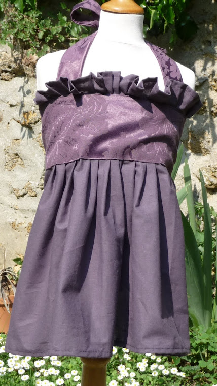 Robe dos-nu "beautiful dressing", en coton et damasco