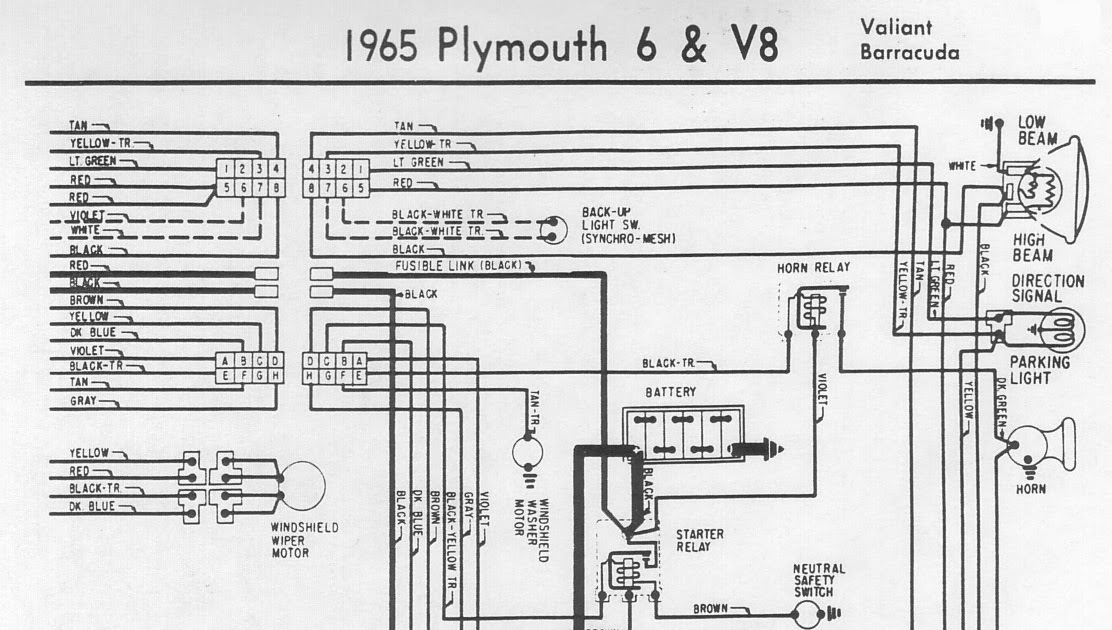 Free Auto Wiring Diagram: 1965 Plymouth Valiant or Barracuda Engine